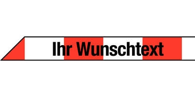 Absperrband rot weiß mit Wunschtext