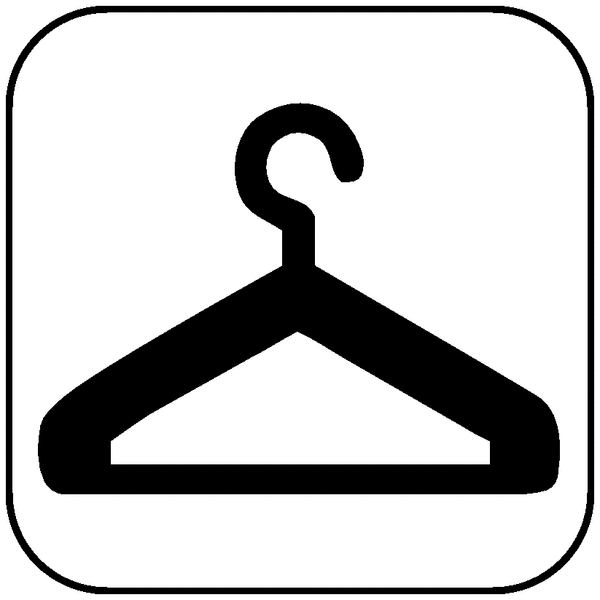 Symbol-Schilder "Garderobe" - Aufkleber, Piktogramme online kaufen | SETON