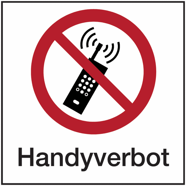 Handyverbot - Hinweisschilder Public, Symbole mit Text online kaufen