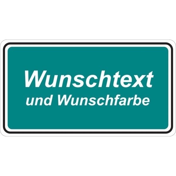 Alu-Schilder, farbig, Text nach Wunsch, individuell | SETON