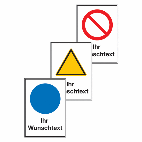 PREMIUM Kombischilder mit Sicherheitskennzeichen - Symbol und Text nach ...