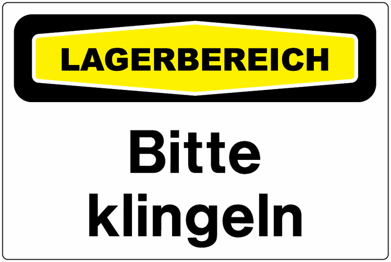 Bitte klingeln - Focus-Schilder "Lager"