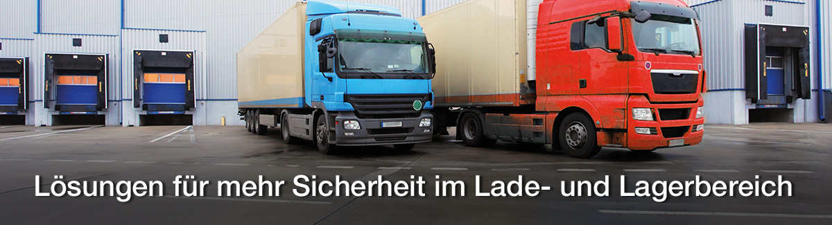 Lösungen für mehr Sicherheit im Lade- und Lagerbereich Banner Lösungen für mehr Sicherheit im Lade- und Lagerbereich