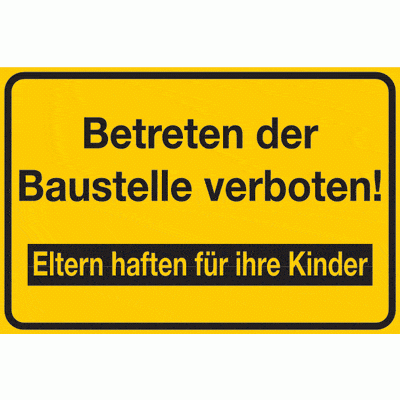Hinweiszeichen Betreten verboten