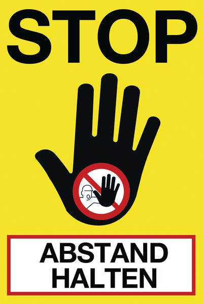 SetonWalk Bodenaufkleber “STOP ABSTAND HALTEN”