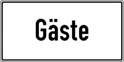 Gäste Parkplatz-Hinweisschilder