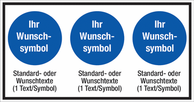 Mehrsymbol-Schilder mit bis zu drei Geboten auf einem Schild