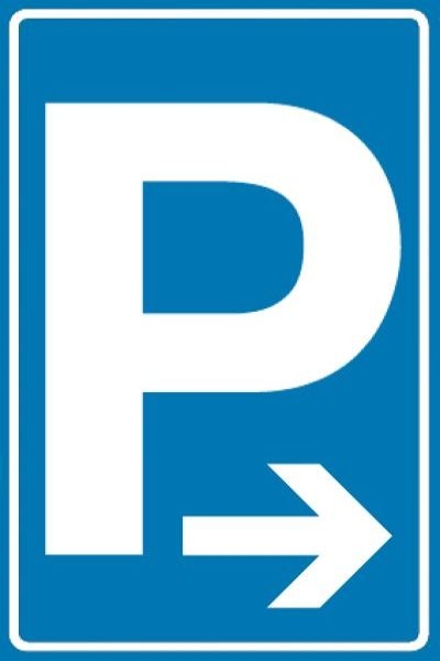 Parkplatz-Symbol, Pfeil nach rechts