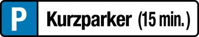 Kurzparker Parkplatz-Kennzeichen-Schilder