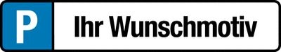 Parkplatz-Kennzeichen-Schilder Wunschmotiv / Firmenlogo