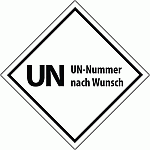 UN-Aufkleber mit aufgedrucketer Wunschnummer