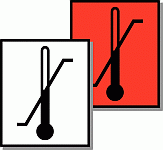 Aufkleber zulässiger Temperaturbereich