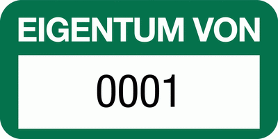 EasyMark Inventaretiketten, nummeriert