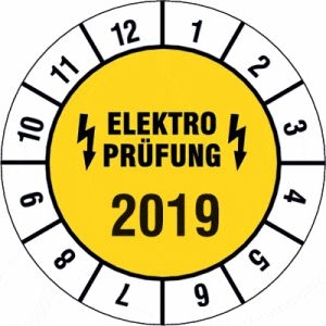 Elektro-Prüfplaketten Jahreszahl 4-stellig