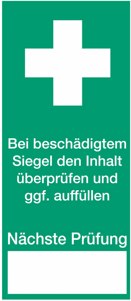 Siegel für Erste-Hilfe-Produkte 