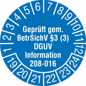 Leiter-Prüfplaketten