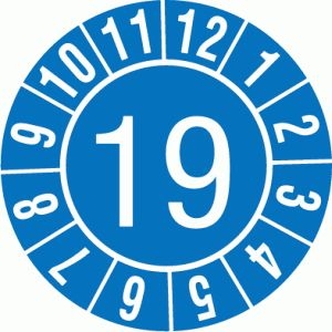 Prüfplaketten 'Jahreszahl, 2-stellig', SETON-Jahresfarben