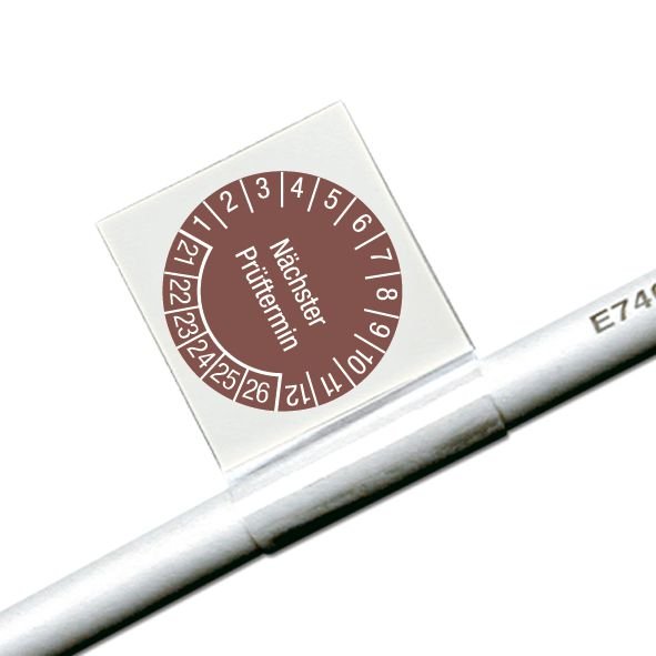 SETON Kabelprüfplakette mit Standardtext