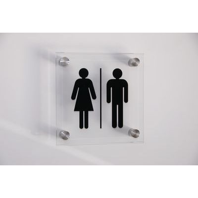 Sicherheitsglas-Symbol Toilettenschild unisex