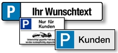 Auswahl Kennzeichen-Schilder