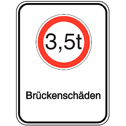 StVO Aufkleber 'Zulässiges Maximalgewicht 25 T' - ⌀ 300mm Wasserfest