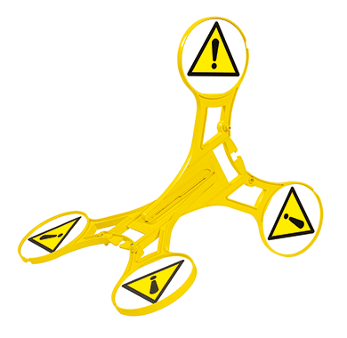 SETON Warnaufsteller 360 Allgemeines Warnzeichen nach EN ISO 7010