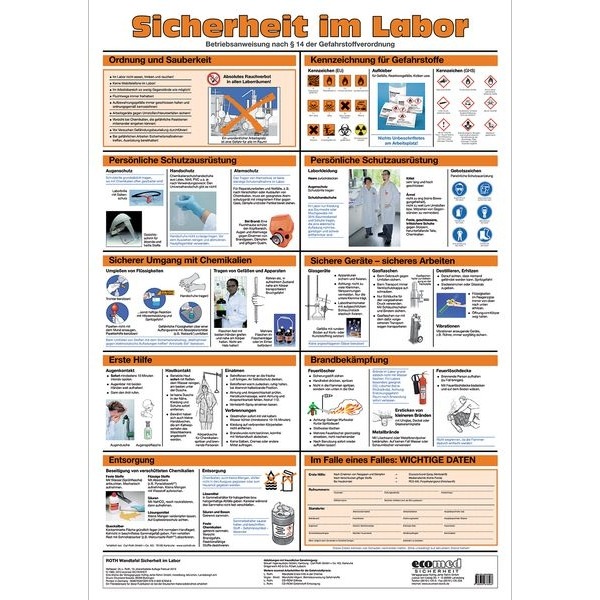 Betriebsaushang Sicherheit im Labor