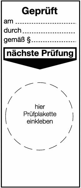 SETON Grundplakette "Geprüft"
