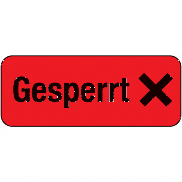 Gesperrt Qualitätsaufkleber