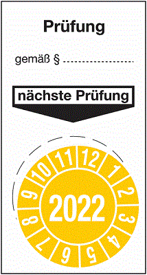SETON Grundplakette mit Prüfplakette