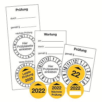SETON Grundplaketten mit Prüfplaketten im Set