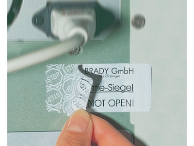 STOP-Sicherheitsetiketten für Laserdrucker und Kopierer