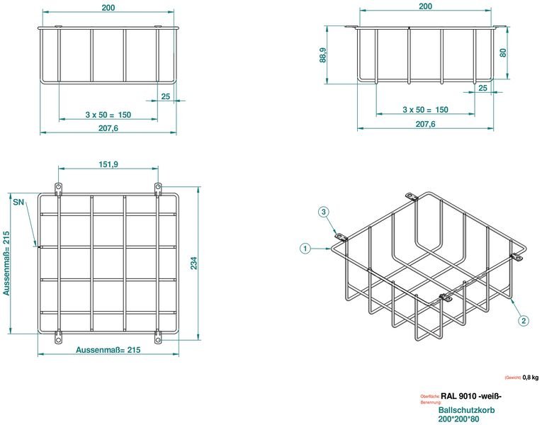 SUPVOX Drahtschutz-Korb Für Notleuchten - Vandalismusschutz Für Gewerbegebäude