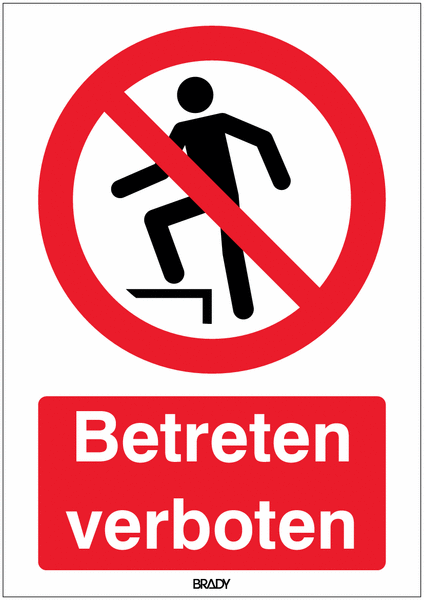 Kombi Verbotszeichen Aufsteigen Verboten Kaufen Seton
