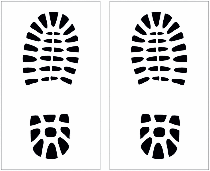 Schuhabdruck-Schablonen Set - Bodenmarkierung Für Wegeführung