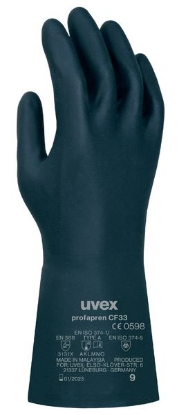 FRANZ MENSCH Chemikalienschutzhandschuhe 10 Stück - Latex/Neopren Für Industrie