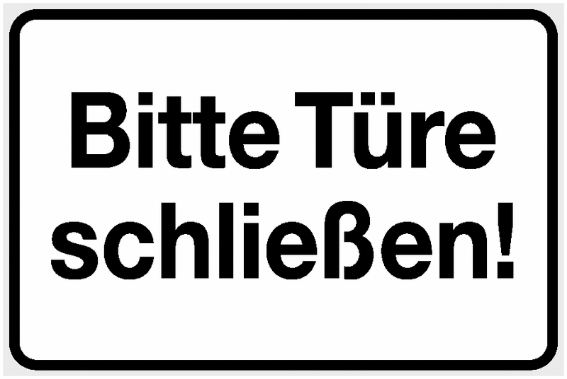 Hinweisschilder "Bitte Türe schließen" online kaufen SETON