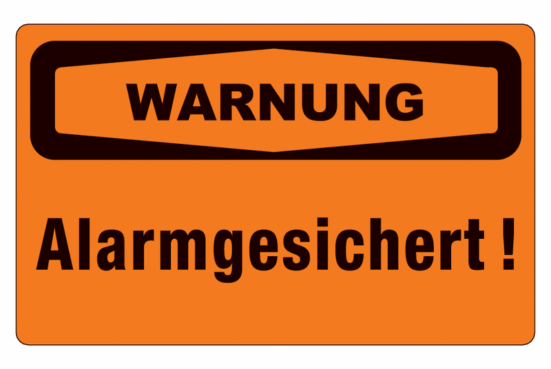 Warnung, alarmgesichert - Focus-Schilder | SETON