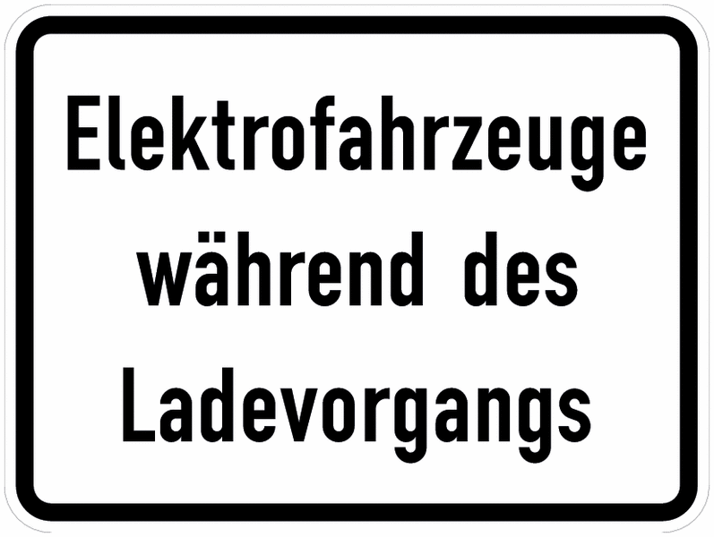 Elektrofahrzeuge während des Ladevorgangs - Fahrzeugzeichen