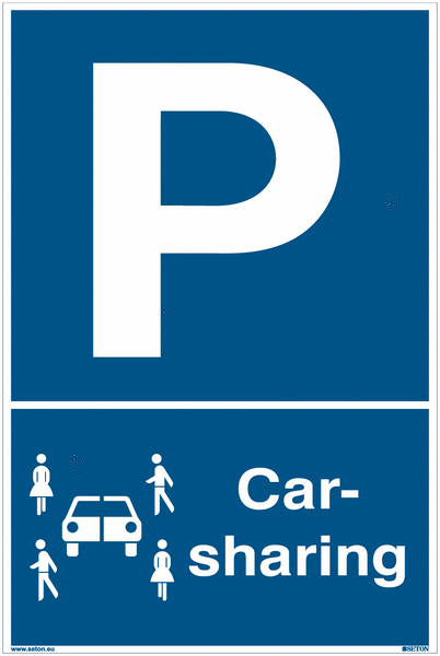 Privatparkplatz Schild Oder Aufkleber | Weiss/Blue