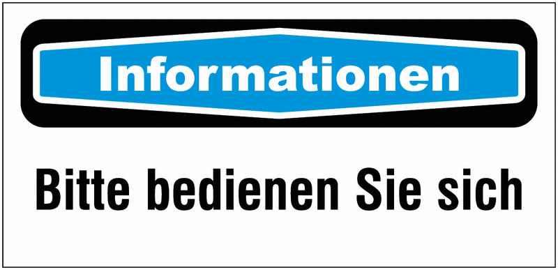 Bitte bedienen Sie sich – Aufkleber, Standard online kaufen | SETON