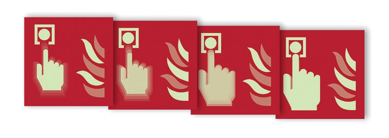 Brandmelder - SETON MOTION® Brandschutzzeichen mit Lentikular-Effekt, Symbol in Anlehnung an DIN ...