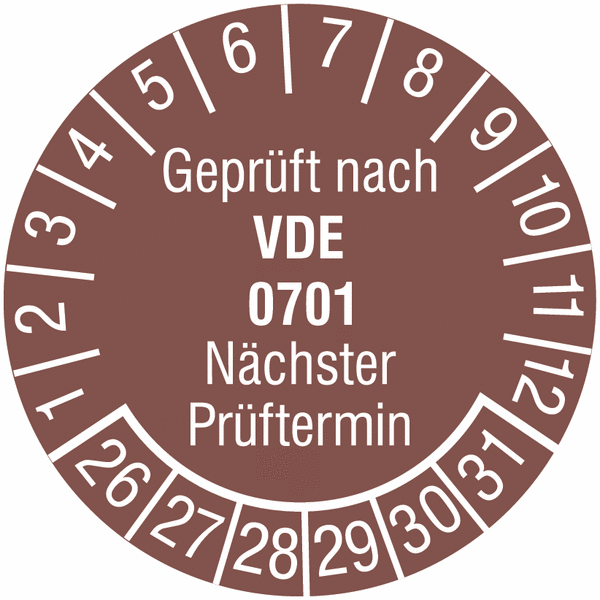 VDE Prüfplaketten - 216 Aufkleber Für Elektroprüfung Nach DIN VDE 0701
