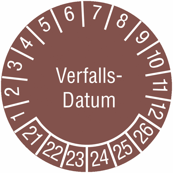 Verfallsdatum Prüfplaketten, Dokumentenfolie, fälschungssicher SETON
