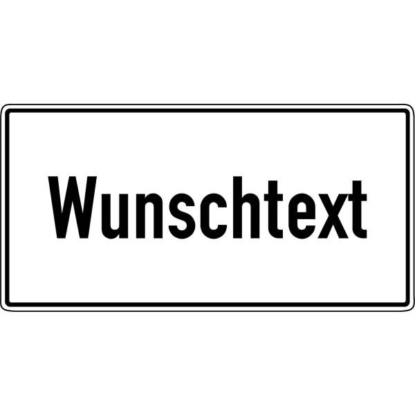 Parkgebots-Zusatzschilder mit Text nach Wunsch