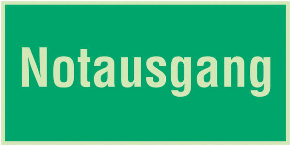 Schild Notausgang