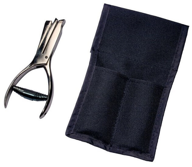 Lochzange mit Tasche