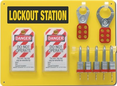 Offene Lockout-Tagout-Station mit Zubehör