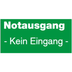 Vorlage: Notausgang - Kein Eingang